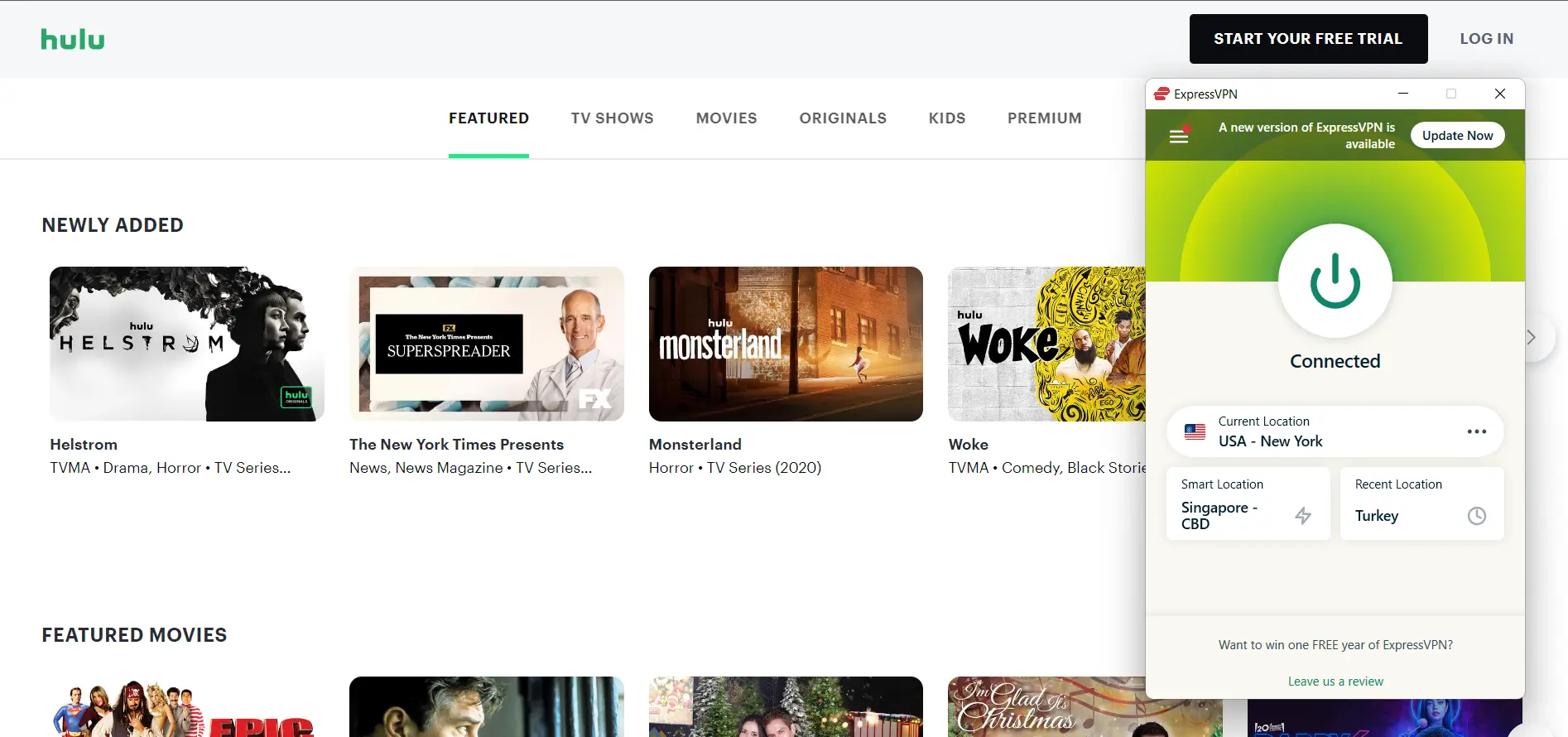 Hulu on apple tv with expressvpn